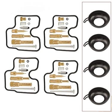 Imagem de 4 conjuntos de kit de reparo de carburador de motocicleta, peças de reposição, ferramenta de diafragma de êmbolo para CB400 CB 400 1992-1998 (4 conjuntos e diafragma)