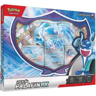 Imagem de Box Pokemon TCG Coleção Palafin Ex PS 340 Copag 40 Cartas