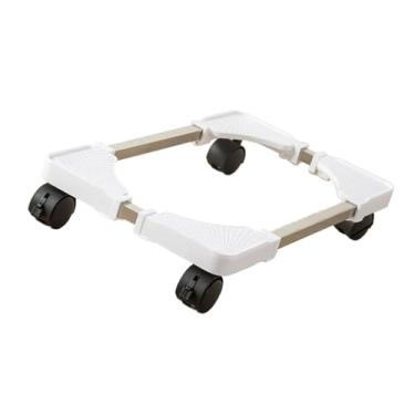 Imagem de Suporte de CPU Móvel Ajustável de Plástico Com Rodas Giratórias, Feito de Material Premium, Expansível para a Maioria Dos PCs de Jogos (Branco)