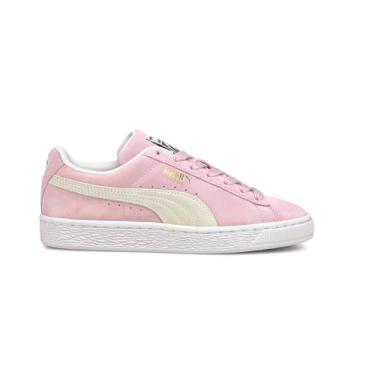Imagem de PUMA tênis infantil unissex Suede Jr, Puma Senhora rosa/branco, 6.5 Big Kid