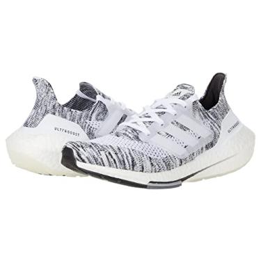 Imagem de adidas Tênis de corrida feminino Ultraboost 21, Branco/Preto, 9.5