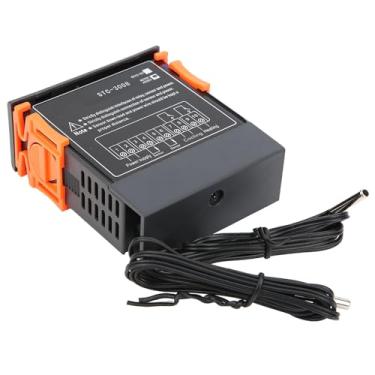 Imagem de STC-3008 Sensor de Sonda Duplo Com Display Duplo Controlador de Termostato de Temperatura Digital, Display Digital Duplo Transparente, Precisão de ± 1 ° C, para Vários
