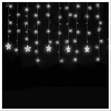 Imagem de Pisca Cascata Cordão De Luz Estrela Led Branco 6 Metros 220v