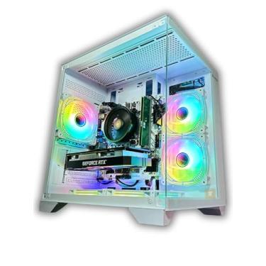 Imagem de Computador Pc Gamer Aquario Branco Ryzen 5 5500 Rtx3050 Ssd 1Tb 16gb