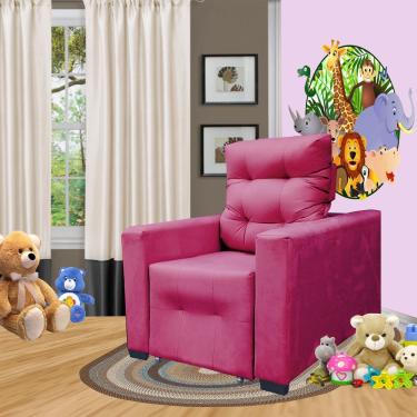 Imagem de Poltrona De Amamentação E Decoração Quarto Sala Reclinável Leticia Vermelho