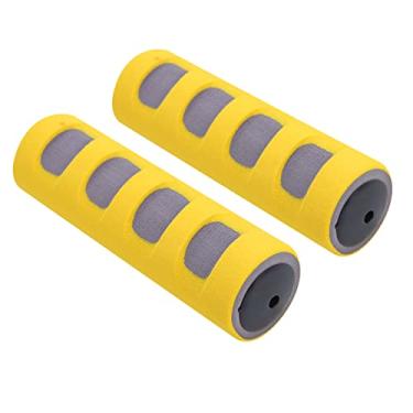 Imagem de Manga de alça de bicicleta, capa de guidão de bicicleta antiderrapante esponja macia para ciclismo alça de guidão (cinza + amarelo) bicicleta e suprimentos de reposição
