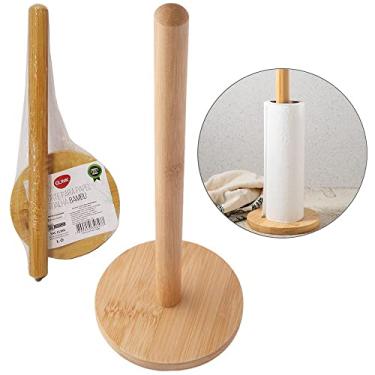 Imagem de Suporte Porta Papel Toalha de Mesa Em Bambu Bancada Cozinha