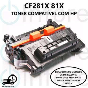 Imagem de Cartucho Toner Cf281x 81x Compatível M605n M604 M606 25k Novo - PREMIU