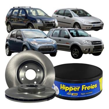 Imagem de Par Disco Freio Dianteiro Ventilado Ecosport Fiesta Focus - HIPPER FRE