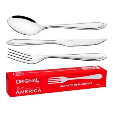 Imagem de Jogo Garfo Faca Colher Inox 36 Peças Bar/restaurante Bufffet - Origina