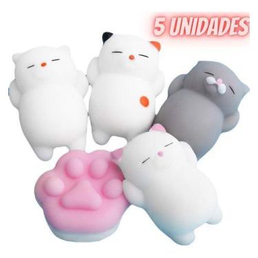 Imagem de Kit 5 Squishy Mochi Bichinho Macio De Apertar Squishy Tiktok