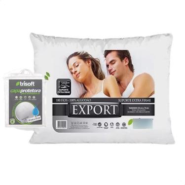 Imagem de Travesseiro Extra Firme Com Capa Impermeável Zíper - Trisoft Edromania
