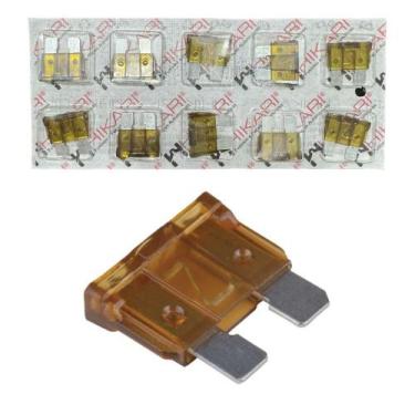 Imagem de Fusível Lâmina Automotivo Cartela com 10 unidades Hikari, 5A - Caramel