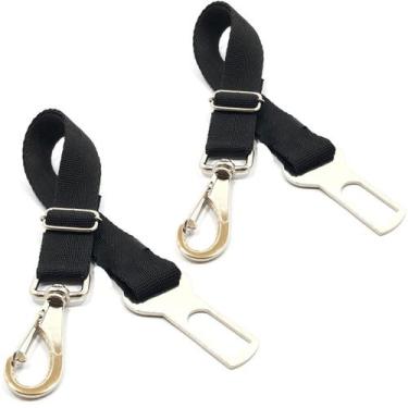 Imagem de Kit 2 Cintos de Segurança Carro Pet Trava Resistente Automóvel Cão Gat
