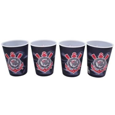 Imagem de Jogo / Kit Com 4 Copos 3d 400ml - Corinthians Timão Oficial - Minas de