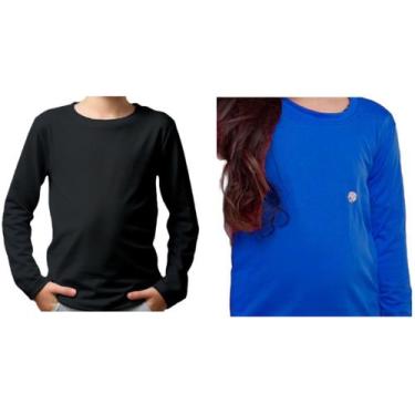 Imagem de Kit 2 Camisa Infantil Térmica Menino de Praia Segunda Pele Uv50+ Prote