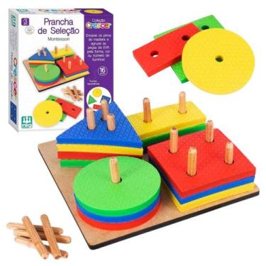 Imagem de Prancha de Seleção Montessori Atividade Jogo Infantil Nig