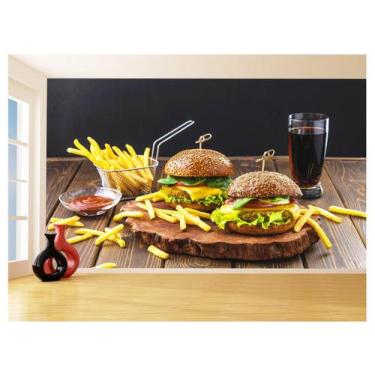 Imagem de Papel De Parede 3D Alimentos Lanches Artesanais 3,5M Al430 - Você Deco