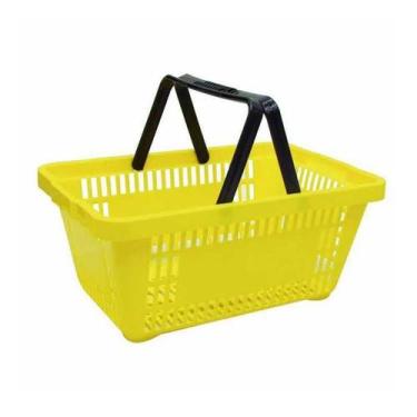 Imagem de Cesto de Supermercado AMARELO  MS13 Fundo Vazado - Mercoplasa
