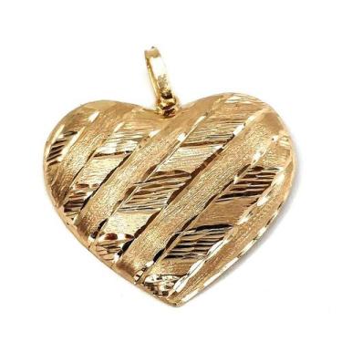 Imagem de Pingente de ouro 18k Coração Estampado - Elegancy Joias