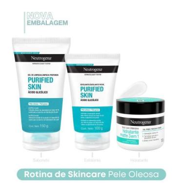 Imagem de Sabonete Purified Skin 150g + Esfoliante Facial + Hidratante Facial Fa