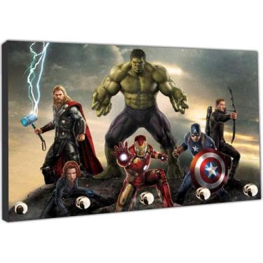 Imagem de Porta Chaves Cinema Avengers Os Vingadores Super Heróis - Vital Quadro