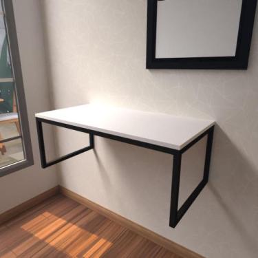 Imagem de Aparador industrial branco off white moderno cantinho café escritorio 