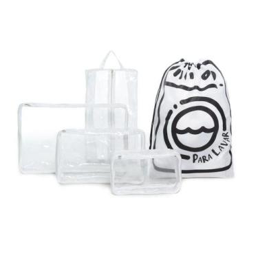 Imagem de Kit Liso - 01 Organizador de mala + 01 Saco de Roupa Suja + 01 Organiz