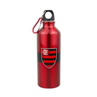 Imagem de Garrafa Alumínio Com Prendedor 500ml - Flamengo - Mileno