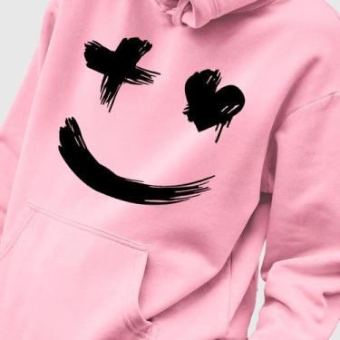 Imagem de Blusa Moletom Genuine Grit Masculina Estampada Algodão 30.1 Smiley, Ro