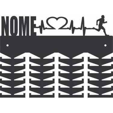 Imagem de Porta Medalhas Corrida Masculina Love Run 48g - Com Nome - Loja Dinka