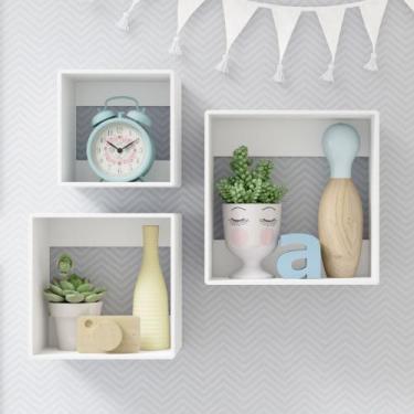 Imagem de Trio De Nicho Mdf - Quadrado - era uma vez baby store, Branco