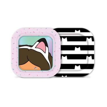 Imagem de Prato festa a casa mágica da gabi - 8 unidades - Junco