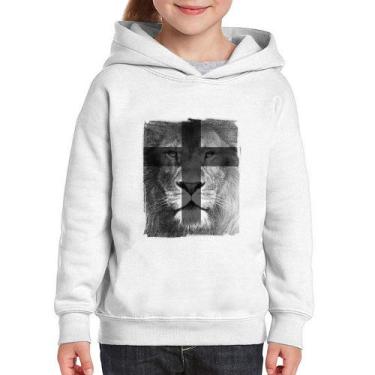 Imagem de Moletom Infantil Leão de Judá - Foca na Moda, Branco, 10