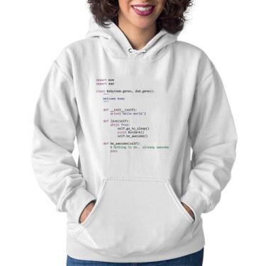 Imagem de Moletom Feminino Baby Python Code - Foca na Moda, Branco, GG