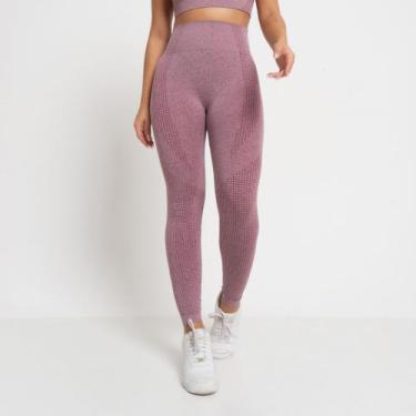 Imagem de Legging Fitness Seamless Vinho Mescla - Magalu