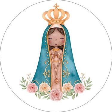 Imagem de Painel De Festa Redondo 1,50x1,50 - Santa Nossa Senhora Aparecida 013 