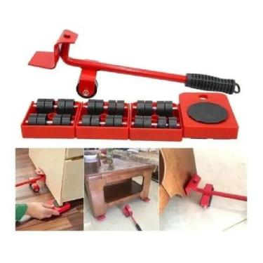 Imagem de Kit 5 Movedor Rodinhas Para Mudança De Móveis Grandes 200kg - Tem Tudo
