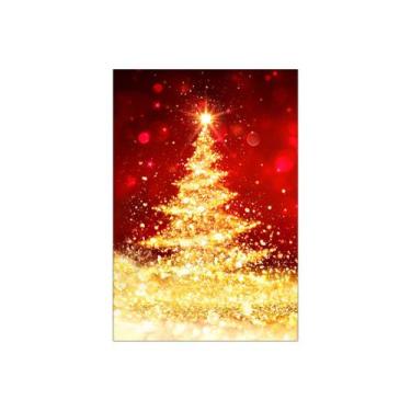 Imagem de Painel De Festa Vertical 1,50 x 2,20 - Natal Fundo Vermelho Efeito Gli