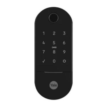 Imagem de Fechadura Digital Lia Resistente à Chuva Rolete Preta Fosca - Yale