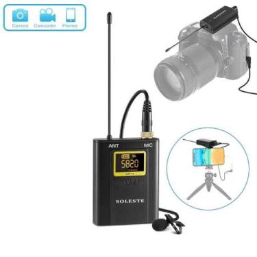 Imagem de Microfone Lapela Sem Fio Soleste Wm-01 Pra Smartphone Camera