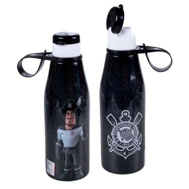 Imagem de Garrafa de Água com Alça do Corinthians 530ml Oficial Licenciado - PLA