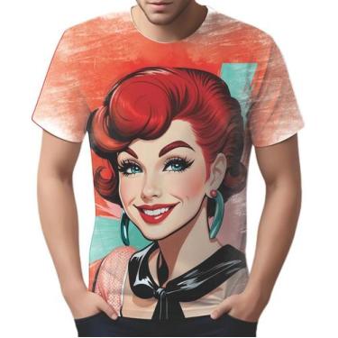Imagem de Camiseta Camisa Tshirt Estampa Mu.lher Ruiva Pop Art Moda 3 - Enjoy Sh