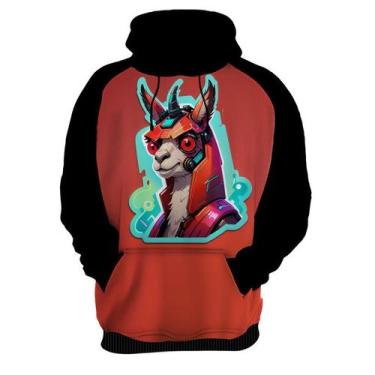 Imagem de Moletom Casaco Blusa Animais Cyberpunk Lhama Alpaca HD 2 - Enjoy Shop,