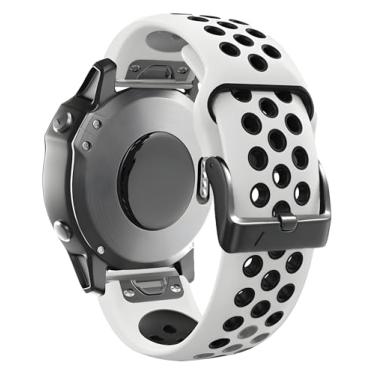 Imagem de BEFIA Pulseira de relógio de 26 mm para Garmin Fenix 8 51 mm 5x 6x pro 7x pro safira solar, quickfit 26 pulseiras para Garmin enduro tactix delta branca e preta