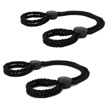 Imagem de Pulseiras de corda ajustável para mulheres, pulseiras de corda trançada, feitas à mão, punhos, tornozeleiras, para casal, algemas, pulseiras para rave, acessórios corporais, joias, Large, Algodão, Sem