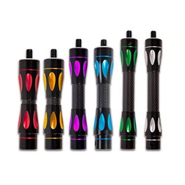 Imagem de MILAEM 10,16 cm 12,7 cm 15 cm arco de arco de arco estabilizador barra de extensão haste extensora para arco composto acessório arco recurvo (roxo, 15 cm)