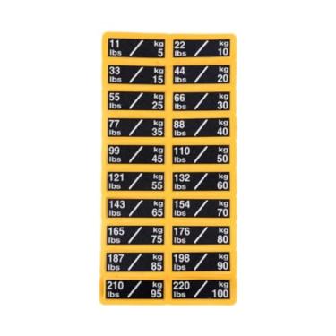 Imagem de Pegciuho Adesivos de número de peso, etiquetas de pilha de peso, acessórios de máquina, decalques de academia para identificação de peso, adesivos de peso, 5 a 100kg, 3.5 Cm X 1.3 Cm