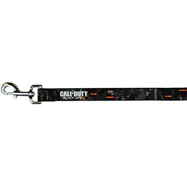Imagem de Coleira para cães Call of Duty Black Ops III Digital Camo Cinza Preto Laranja 1,2 m de comprimento 3,8 cm de largura