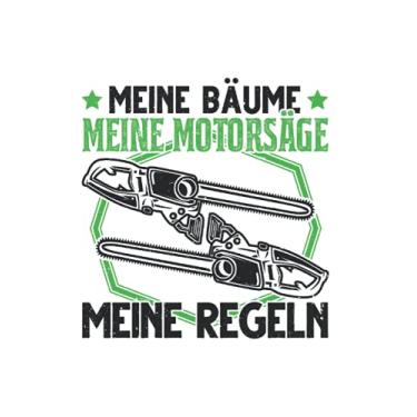 Imagem de Baumfäller Notizbuch: Meine Bäume Meine Motorsäge Meine Regeln Wald / 6x9 Zoll / 120 karierte Seiten Seiten